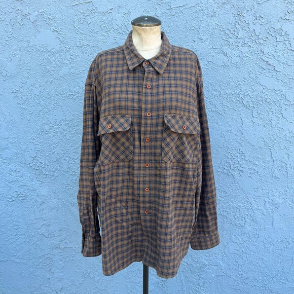 Vintage J. Crew Shirt Mens XL Flannel Plaid Oarsman 90s Preppy Casual - Picture 2 of 6
